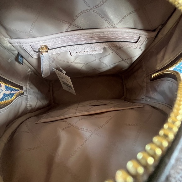 Michael Kors Md signature Abbey backpack&wallet set Brown soft pink NWT - Picture 14 of 15